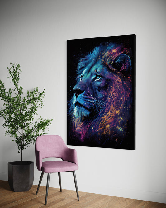 Cuadro decorativo canvas León 003