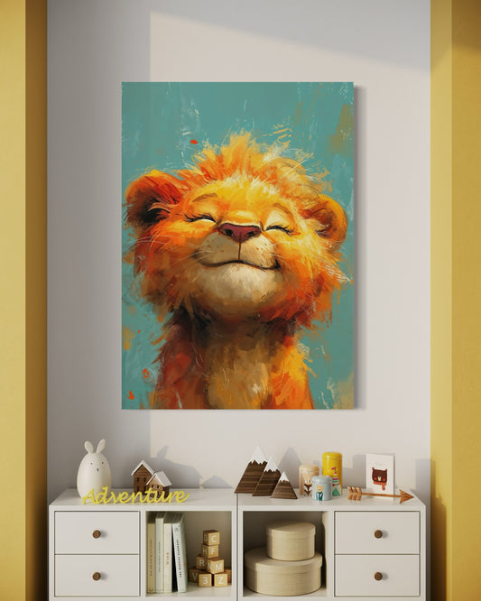 Cuadro decorativo canvas León 010