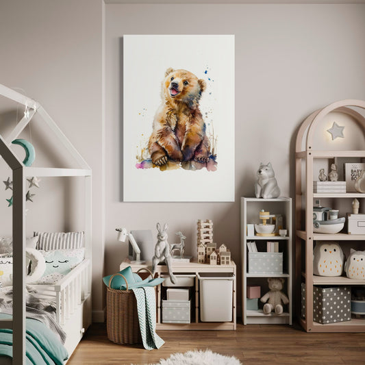 Cuadro decorativo canvas Oso 004