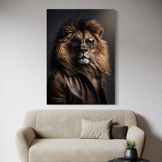 Cuadro decorativo canvas León 014