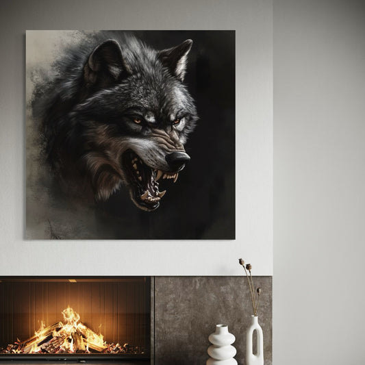 Cuadro decorativo canvas Lobo 006
