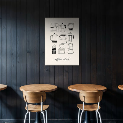Cuadro decorativo canvas Coffee Club