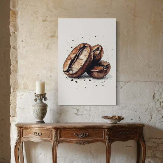 Cuadro decorativo canvas Granos de café 001