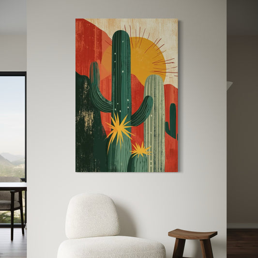 Cuadro decorativo canvas Cactus 003