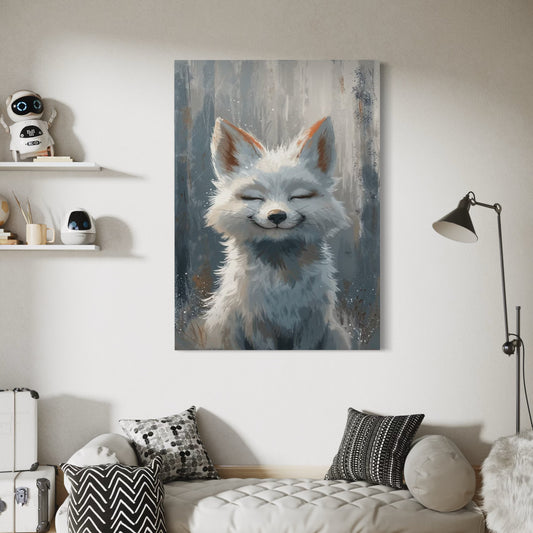 Cuadro decorativo canvas Zorro Blanco