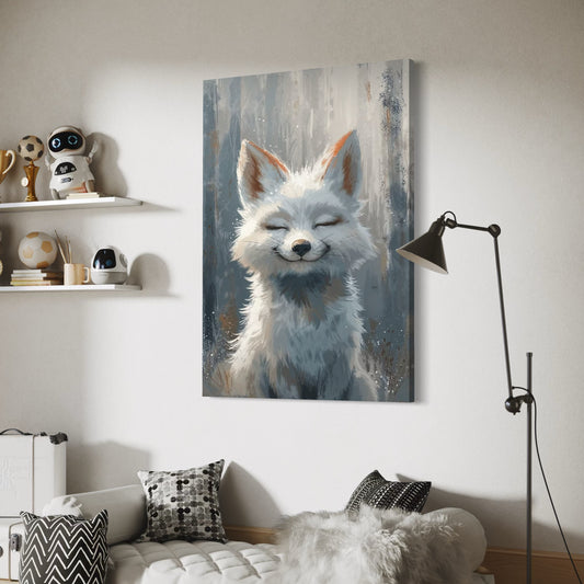 Cuadro decorativo canvas Zorro Blanco