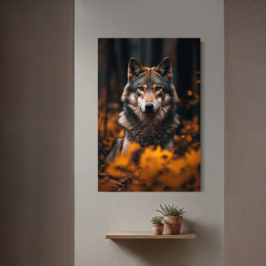 Cuadro decorativo canvas Lobo 007