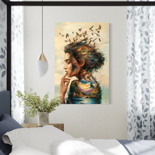 Cuadro decorativo canvas Mujer 052