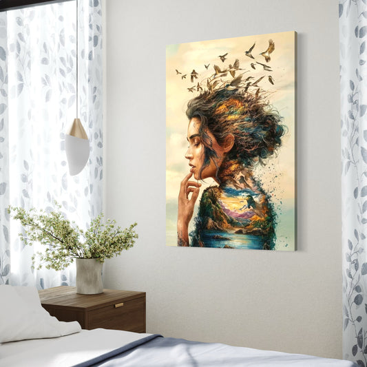 Cuadro decorativo canvas Mujer 052