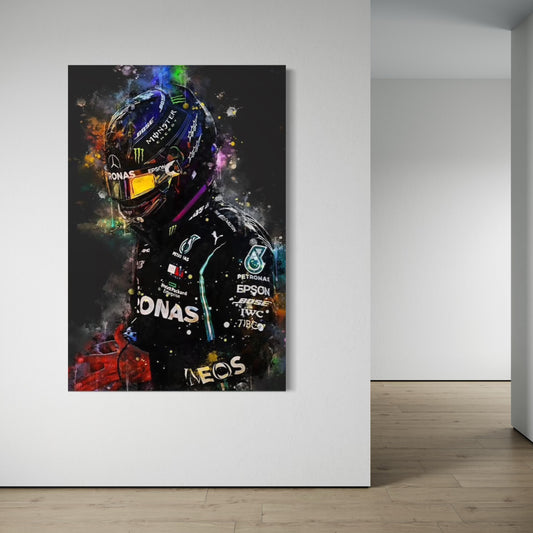 Cuadro decorativo canvas Lewis Hamilton