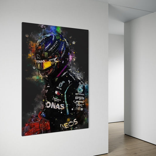 Cuadro decorativo canvas Lewis Hamilton