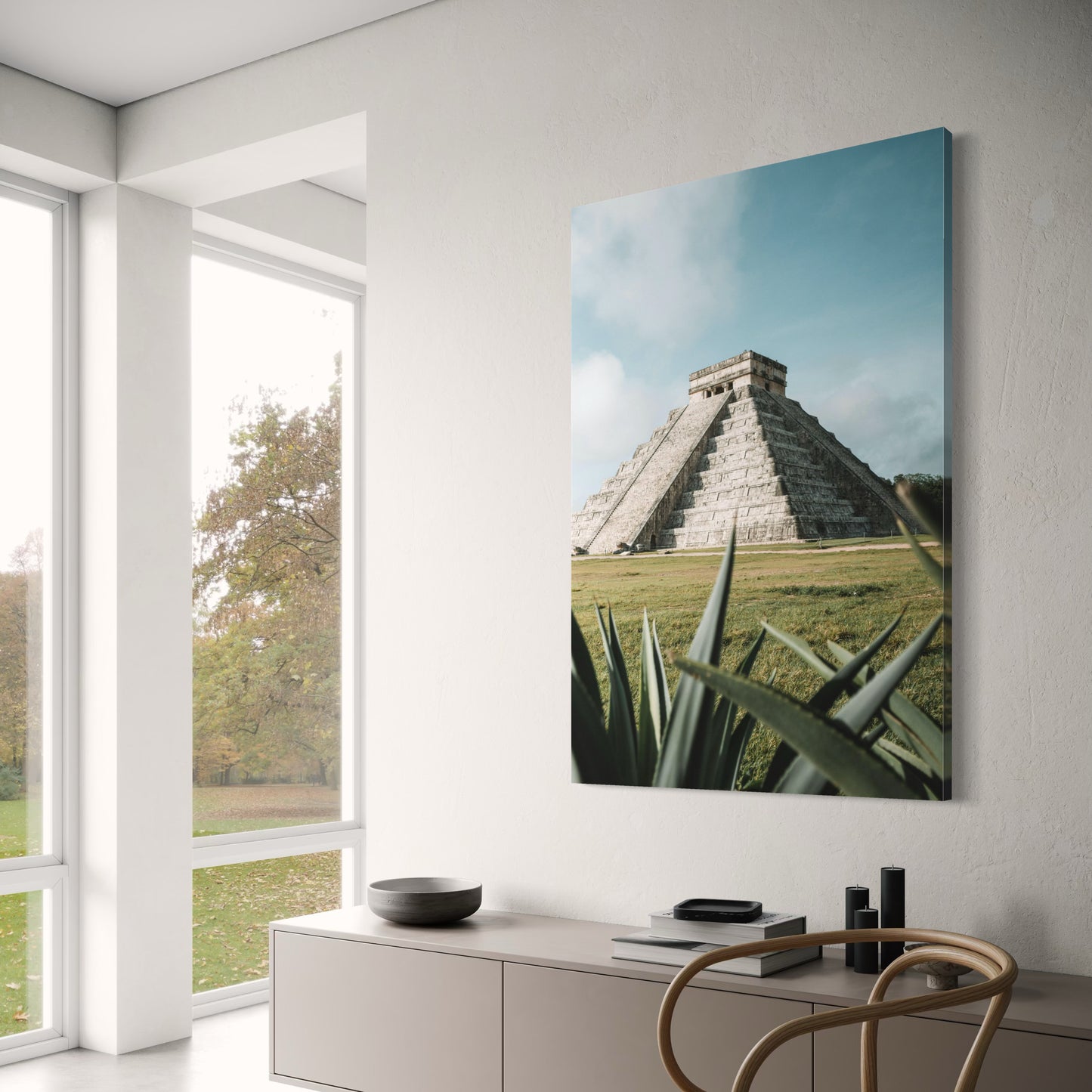 Cuadro decorativo canvas Edificios Pirámide de Kukulcán