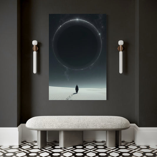 Cuadro decorativo canvas Eclipse en el desierto