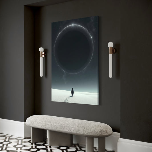 Cuadro decorativo canvas Eclipse en el desierto