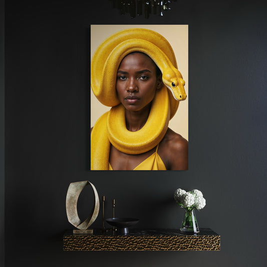 Cuadro decorativo canvas Yellow Snake