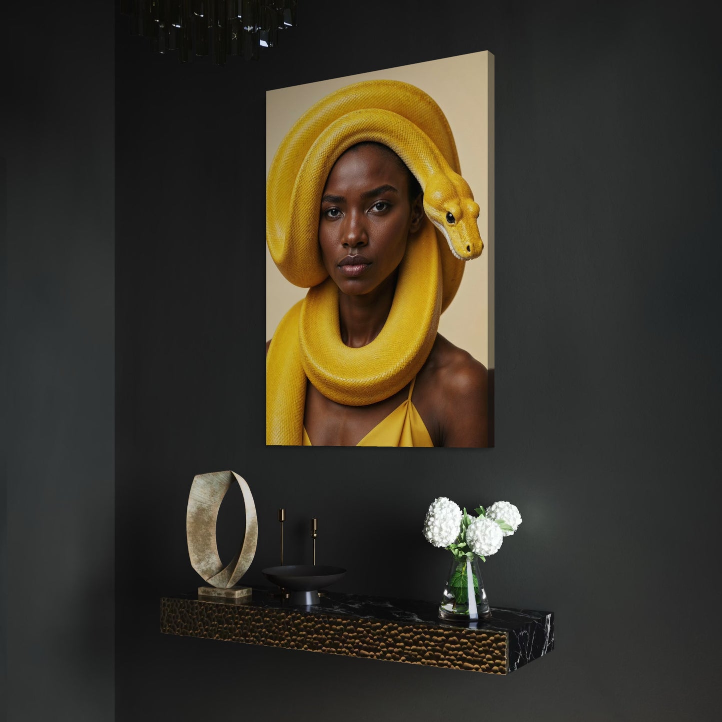 Cuadro decorativo canvas Yellow Snake
