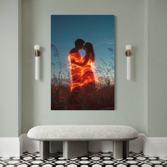 Cuadro decorativo canvas Abrazo de Luz y Fuego