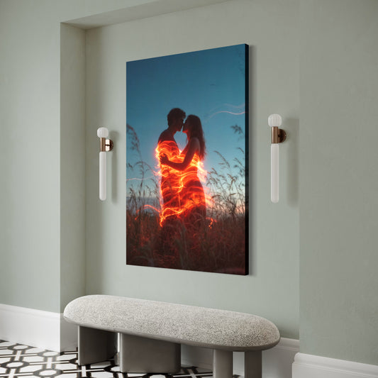 Cuadro decorativo canvas Abrazo de Luz y Fuego