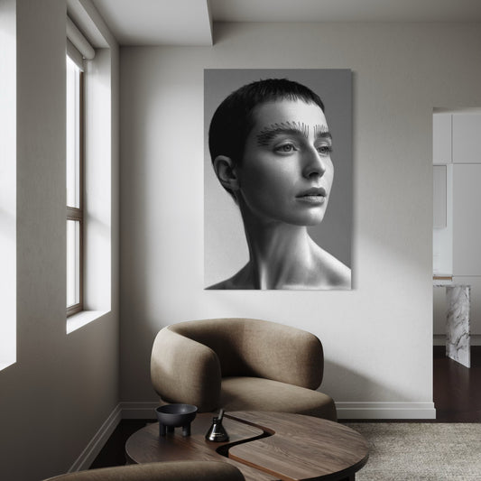 Cuadro decorativo canvas Geometría Facial