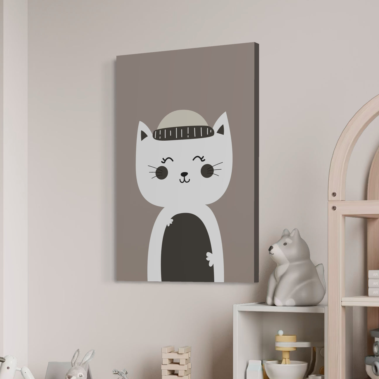 Cuadro decorativo canvas Gato 007