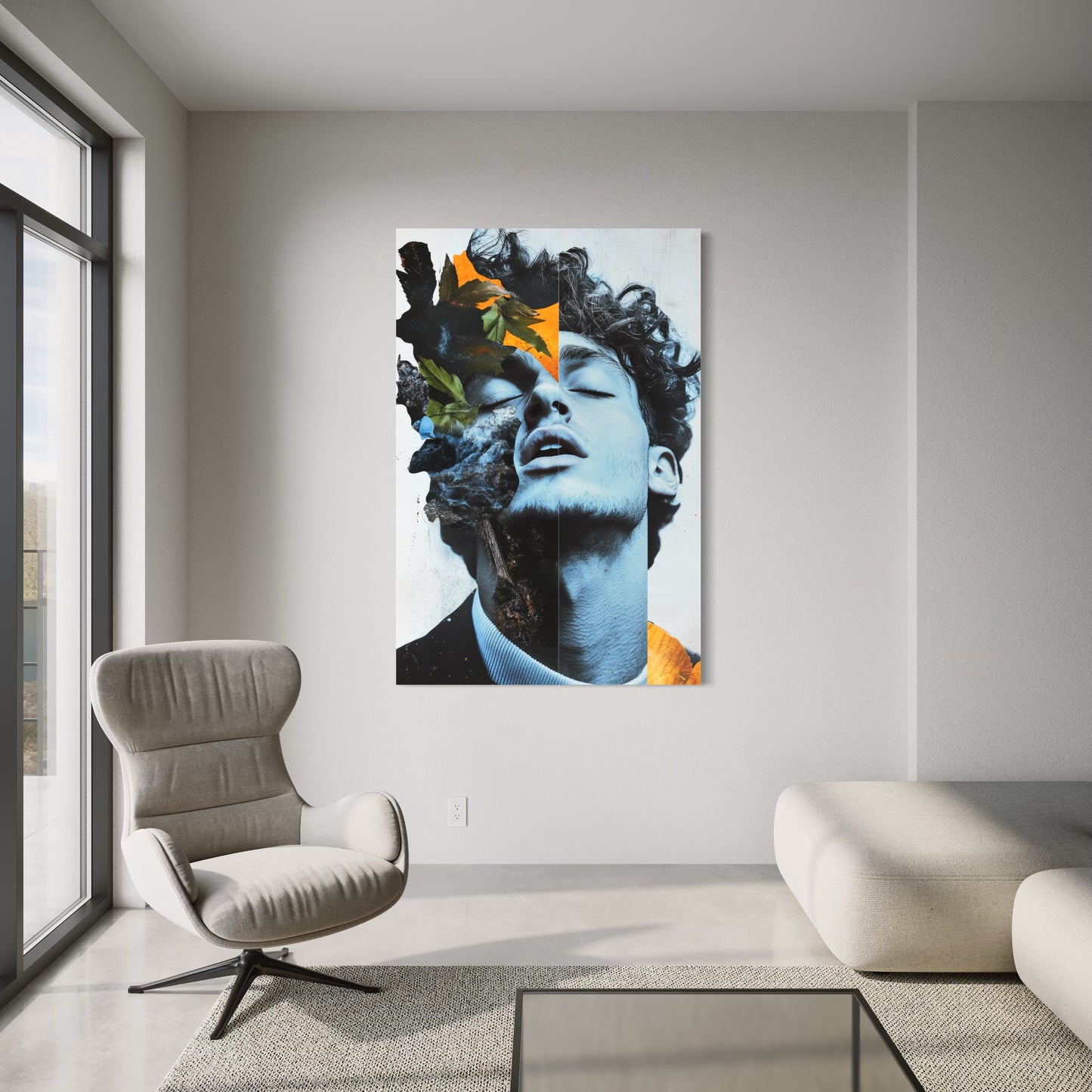 Cuadro decorativo canvas Metamorfosis Azul