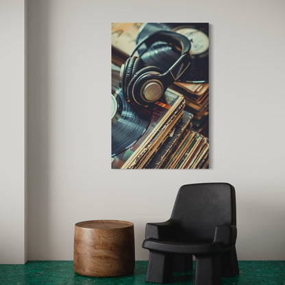 Cuadro decorativo canvas Audífonos 001