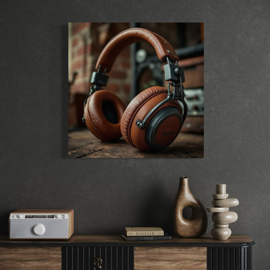 Cuadro decorativo canvas Audífonos 002