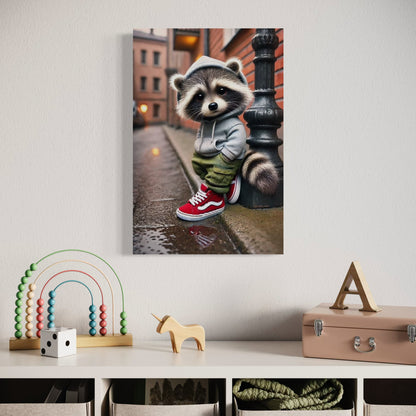 Cuadro decorativo canvas Mapache 003