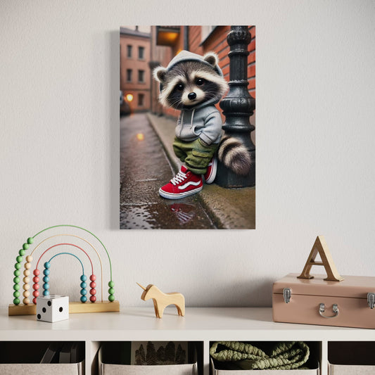 Cuadro decorativo canvas Mapache 003