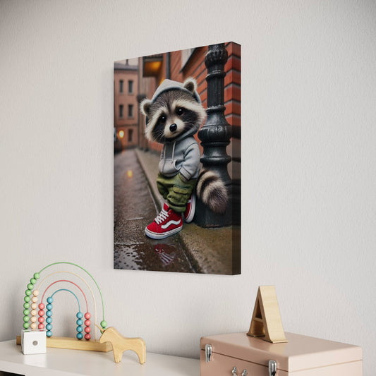 Cuadro decorativo canvas Mapache 003