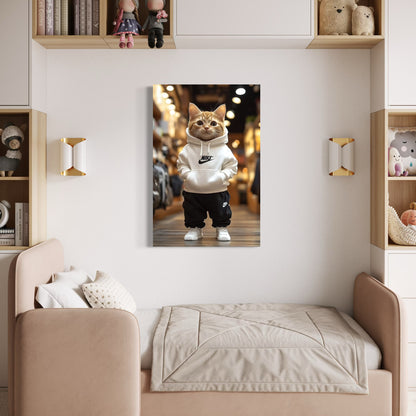 Cuadro decorativo canvas Gato 010