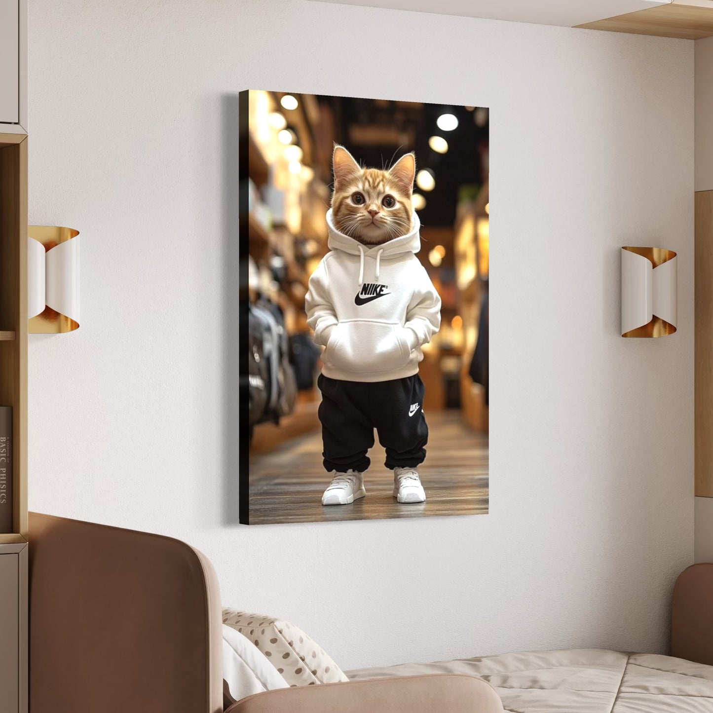 Cuadro decorativo canvas Gato 010