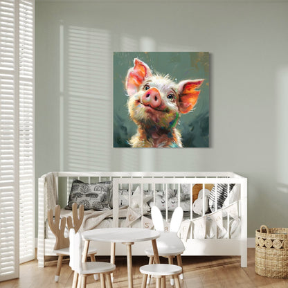Cuadro decorativo canvas Cerdito 001