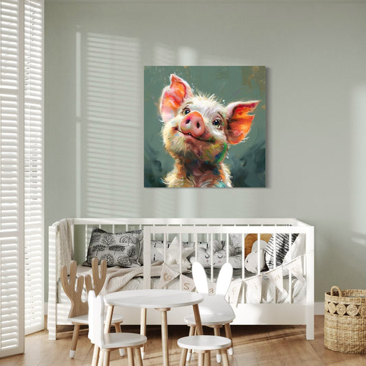 Cuadro decorativo canvas Cerdito 001