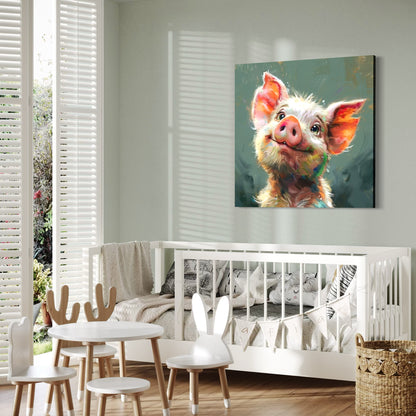 Cuadro decorativo canvas Cerdito 001