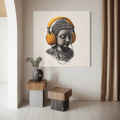 Cuadro decorativo canvas Buda 030
