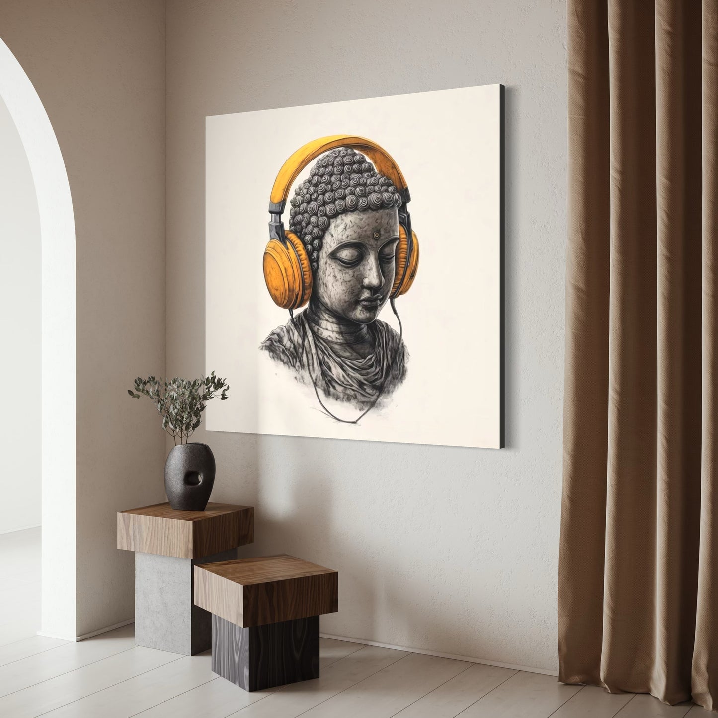 Cuadro decorativo canvas Buda 030