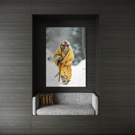 Cuadro decorativo canvas Mono Peregrino