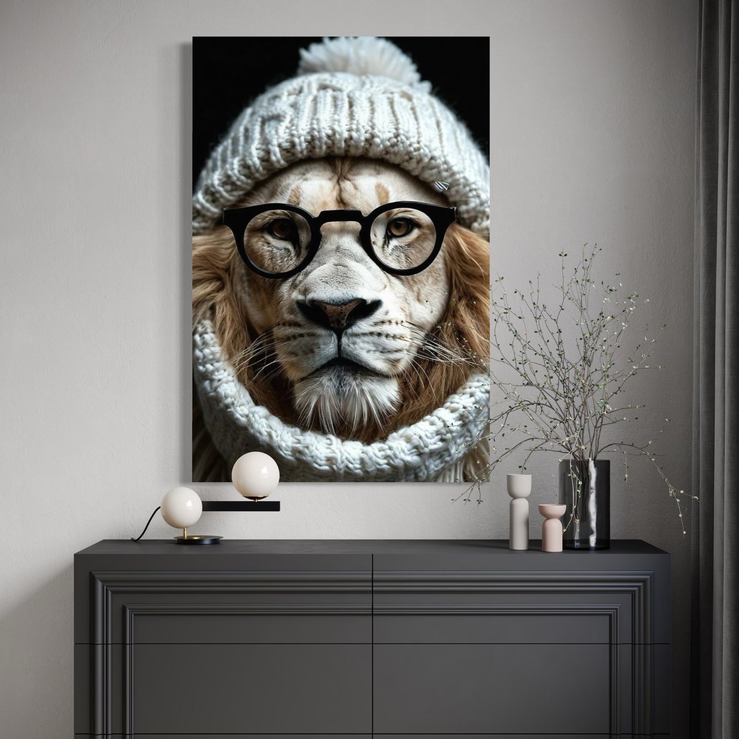 Cuadro decorativo canvas León 018