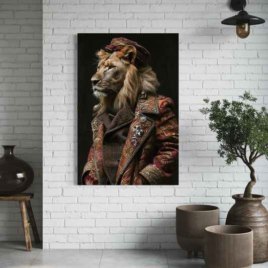 Cuadro decorativo canvas León 017