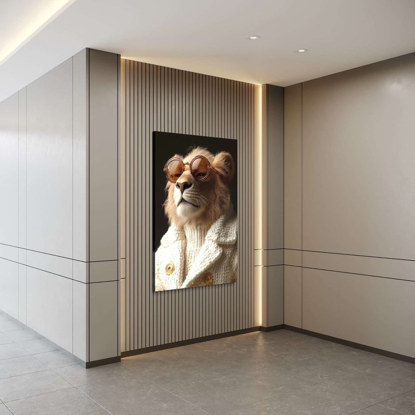 Cuadro decorativo canvas León 016