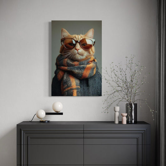 Cuadro decorativo canvas Gato 011