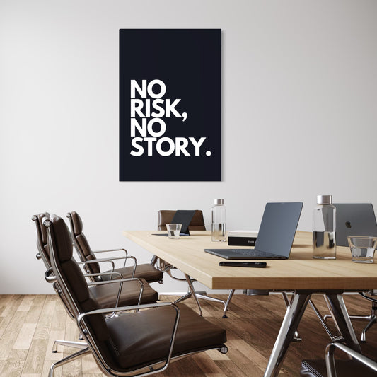 Cuadro decorativo canvas No risk, no story