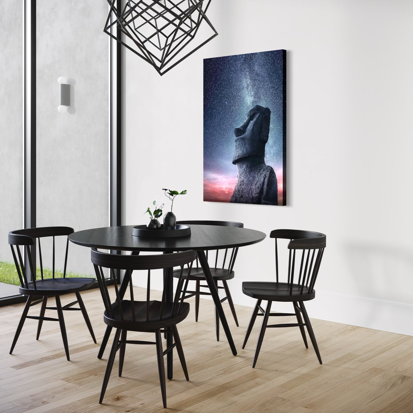 Cuadro decorativo canvas Moái