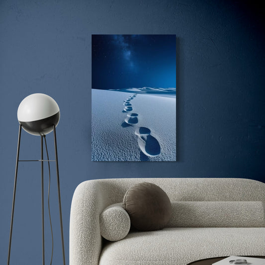 Cuadro decorativo canvas Huellas en la arena