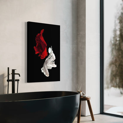 Cuadro decorativo canvas Peces betta 001