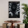 Cuadro decorativo canvas León entre ovejas