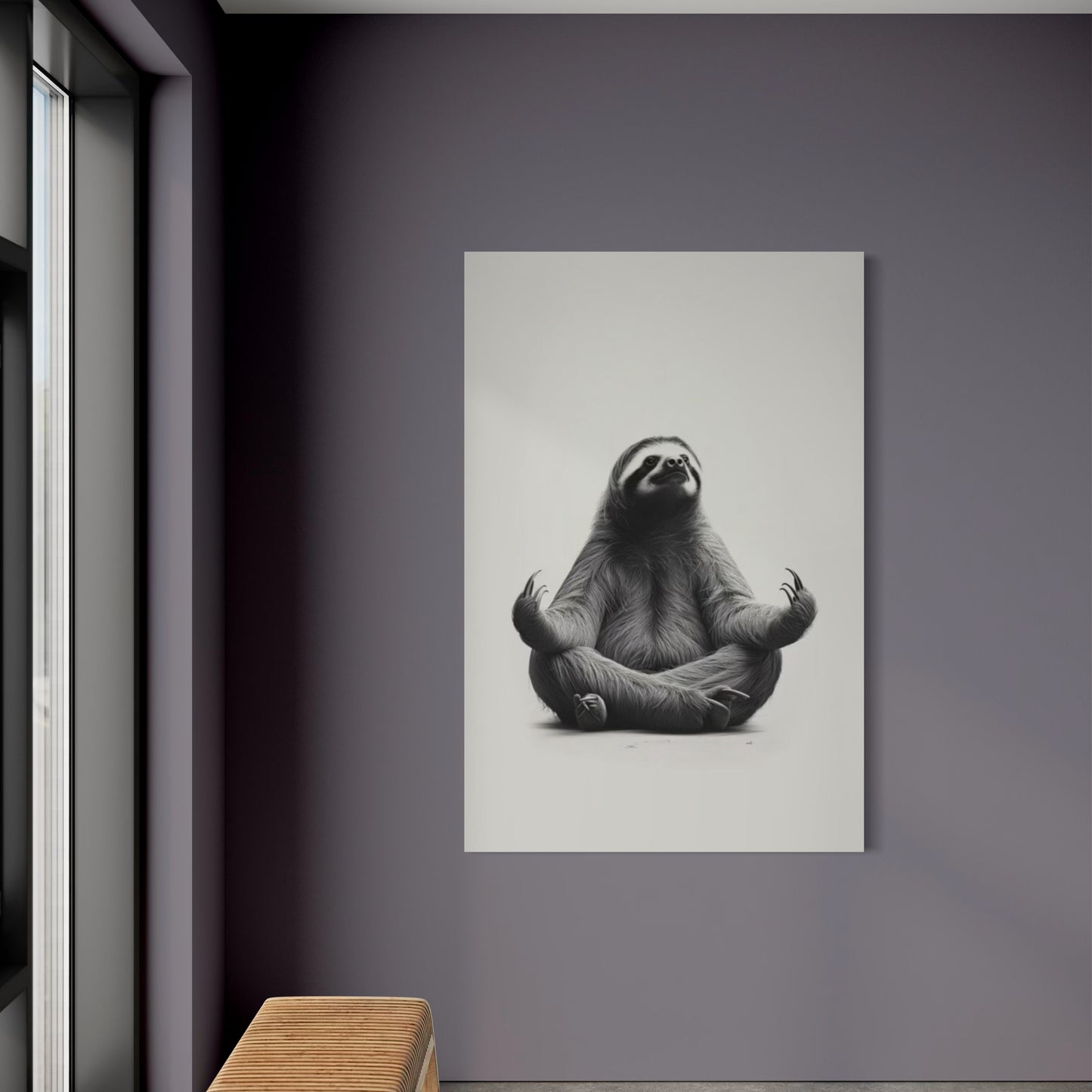 Cuadro decorativo canvas Oso perezoso