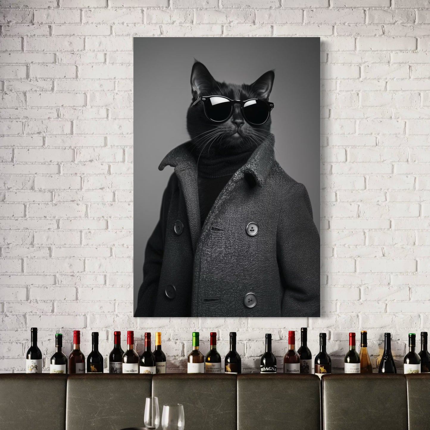 Cuadro decorativo canvas Gato 013