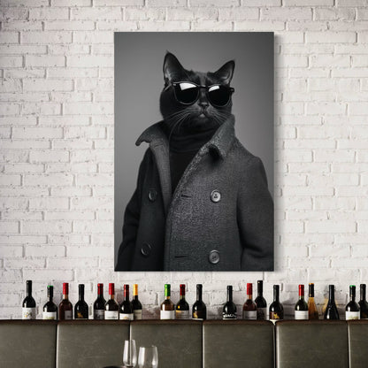 Cuadro decorativo canvas Gato 013